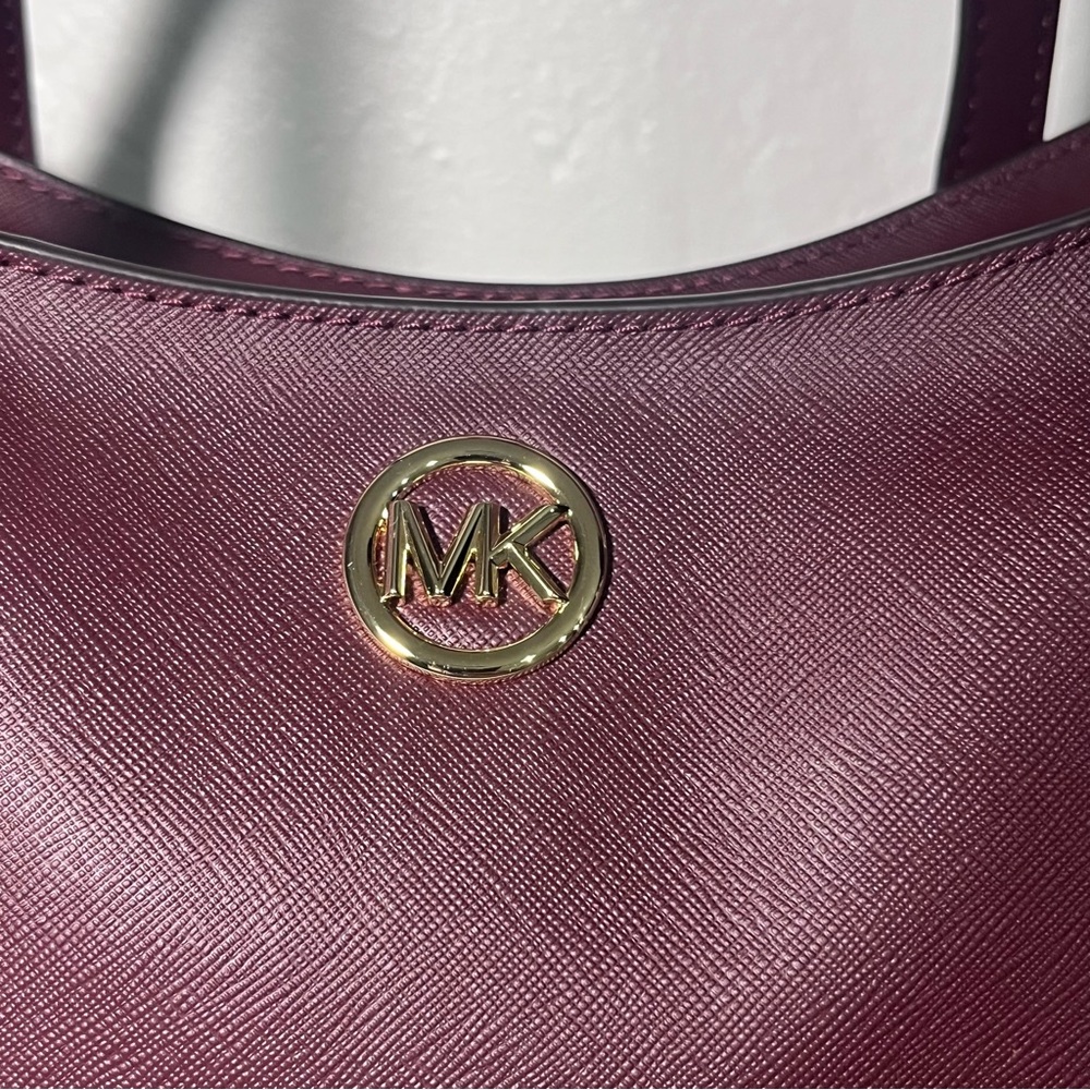 Michael Kors Leida Large Tote Bag in Oxblood NWT - Picture 2 of 12